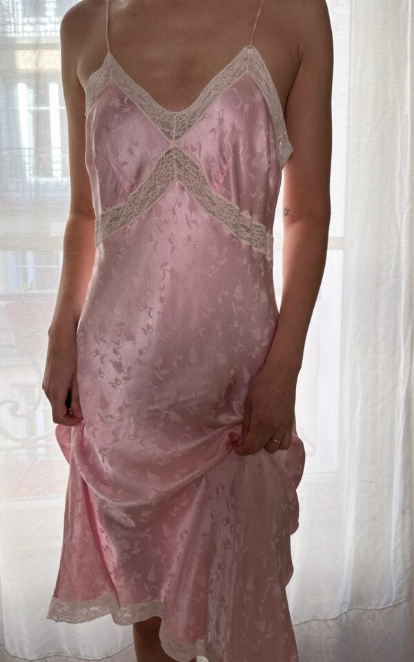 Retro Pink Slip Dress