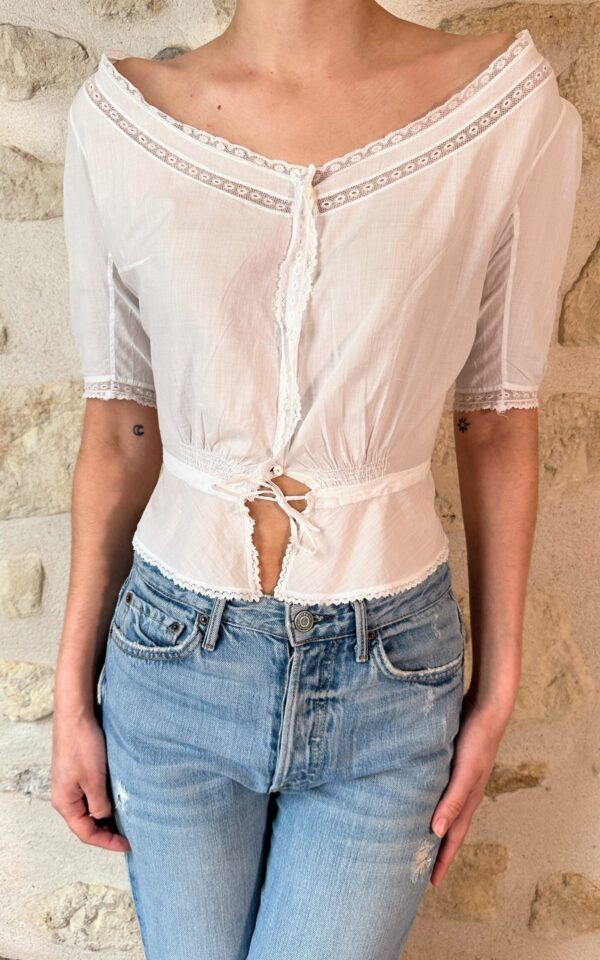 Cotton Corset Cover Blouse