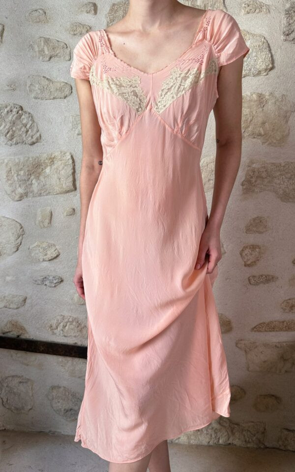 Princess Pink Vintage Silk Nightgown