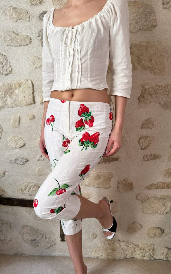 Vintage Blumarine Cherry Capri Pants