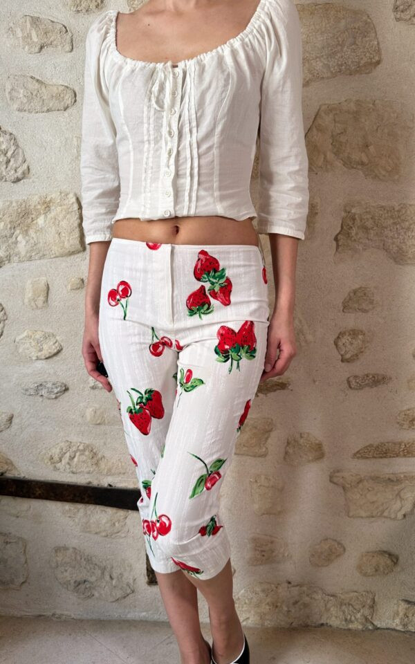 Vintage Blumarine Cherry Capri Pants