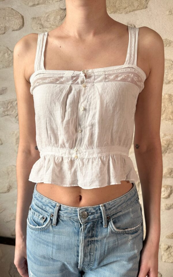 Vintage Corset Cover with Lace