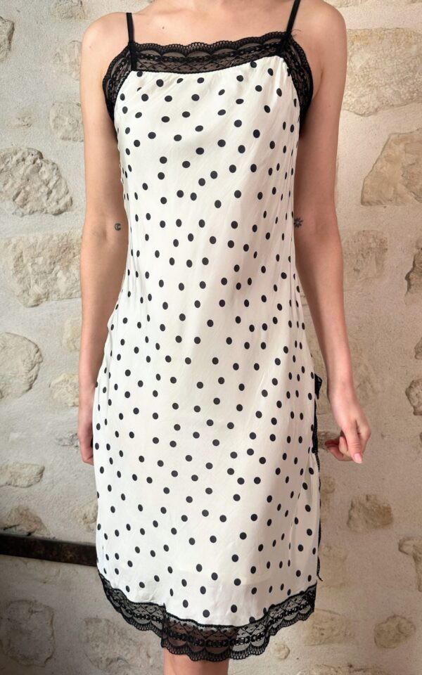 Vintage Italian Polka Dot Slip Dress