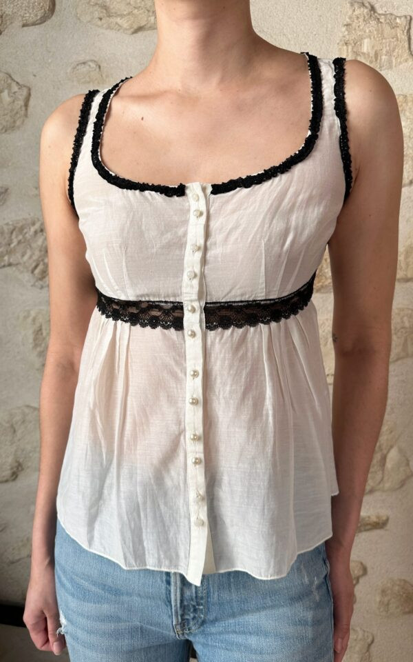 Vintage Italian Silk Babydoll Top