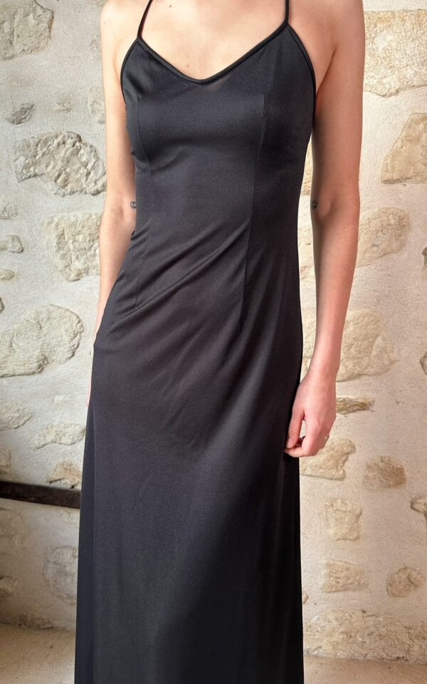 Vintage Plein Sud Maxi Black Dress