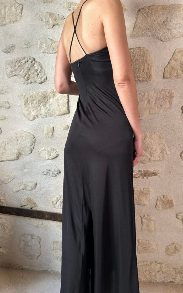 Vintage Plein Sud Maxi Black Dress