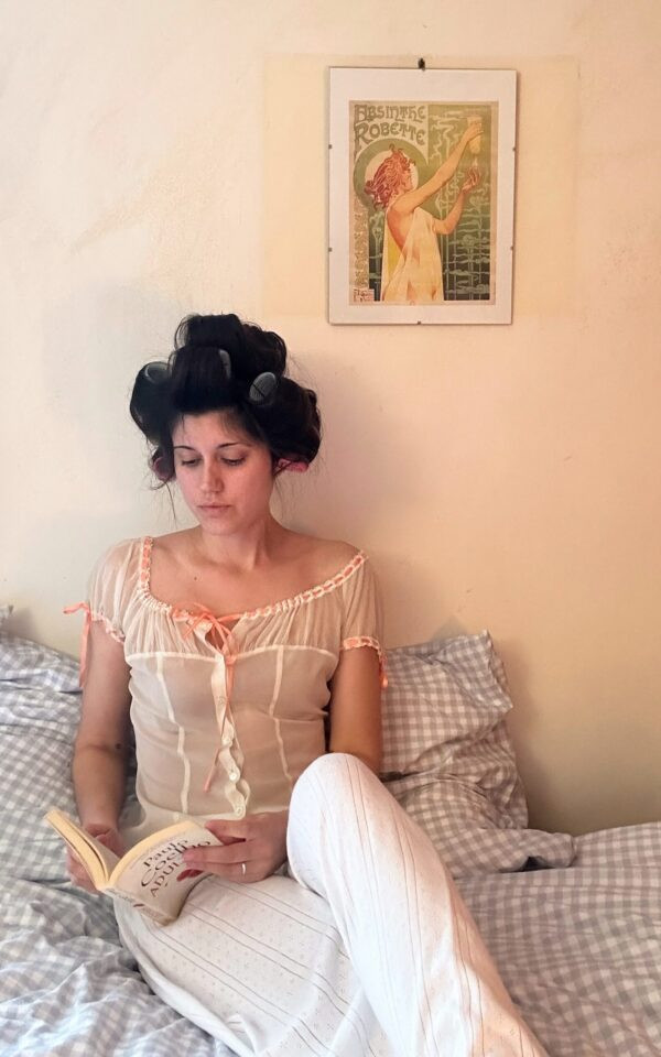Fifi Chachnil Milkmaid Silk Blouse