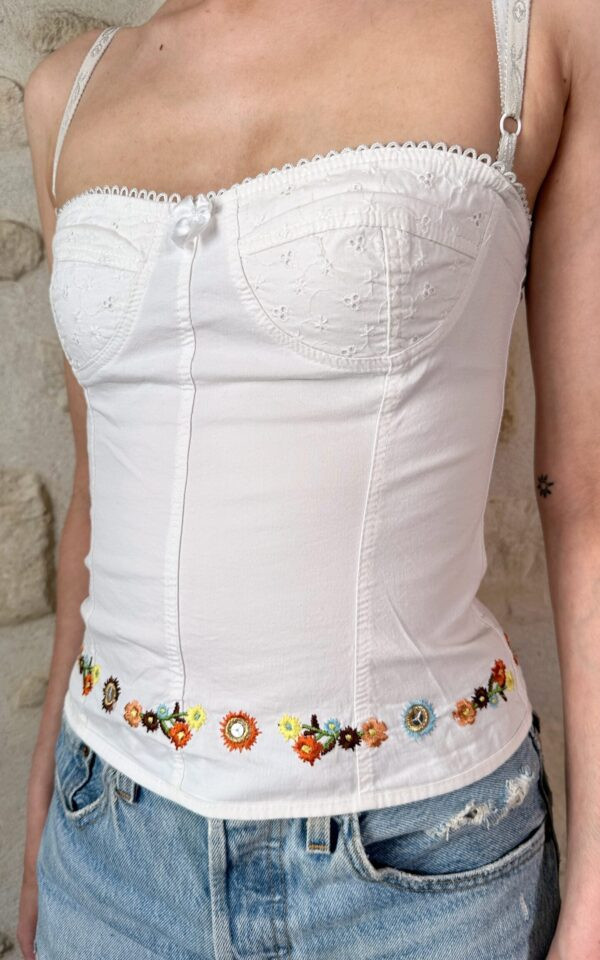 Bustier Corset with Embroidery