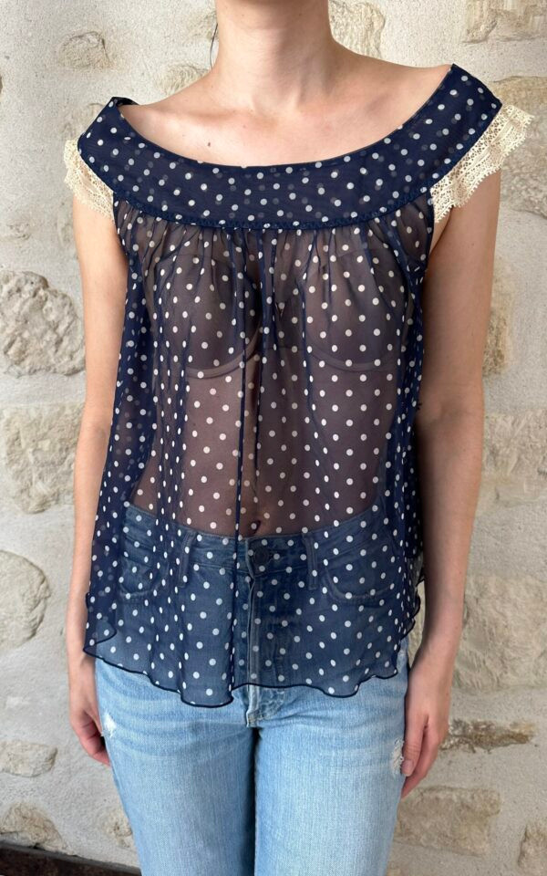 Fifi Chachnil Polka Dot Blouse