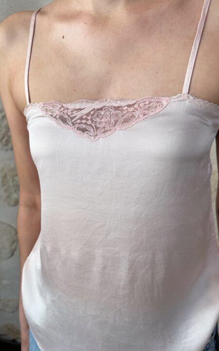 Rosy Pink Pure Silk Cami