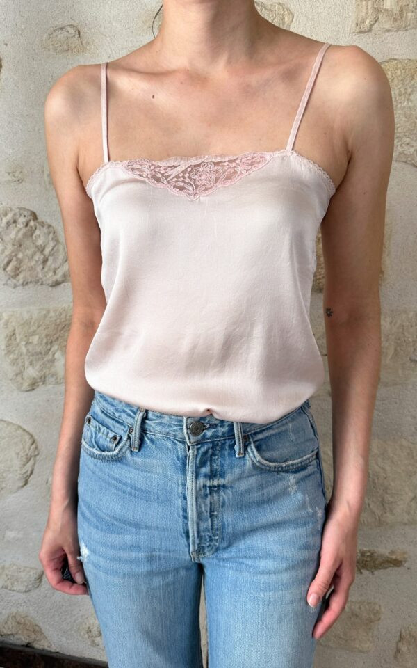 Rosy Pink Pure Silk Cami