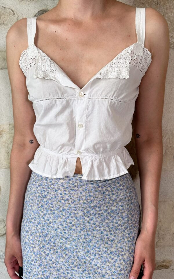 Vintage White Corset Cover