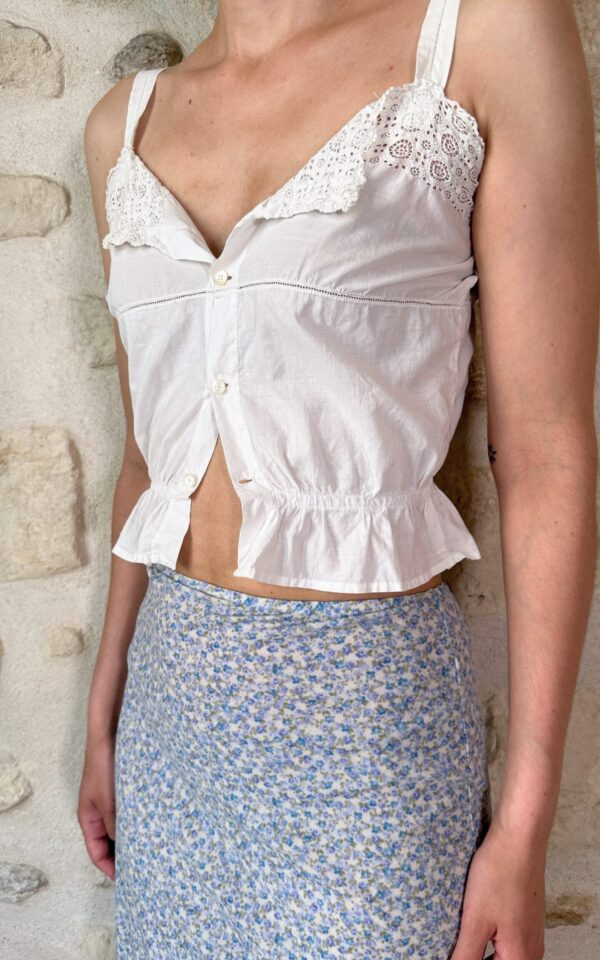 Vintage White Corset Cover