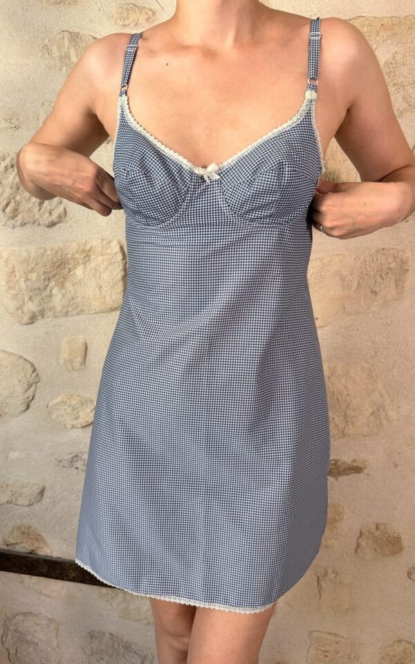 Babydoll Balconette Gingham Dress