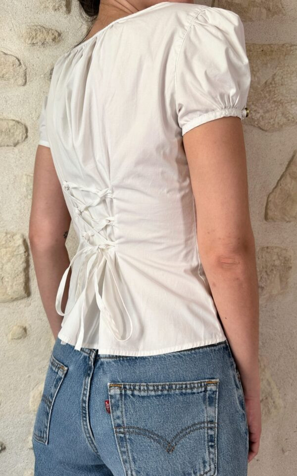 Moschino Corset Milkmaid Blouse