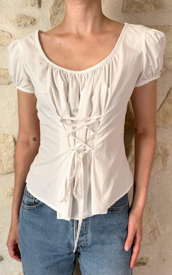 Moschino Corset Milkmaid Blouse