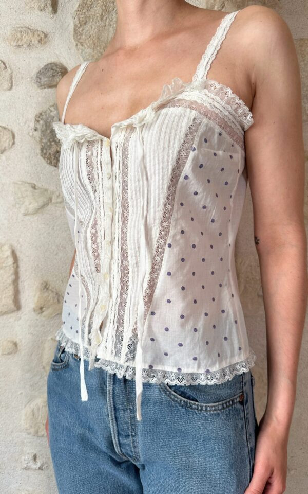 Polka Dot and Lace Cami