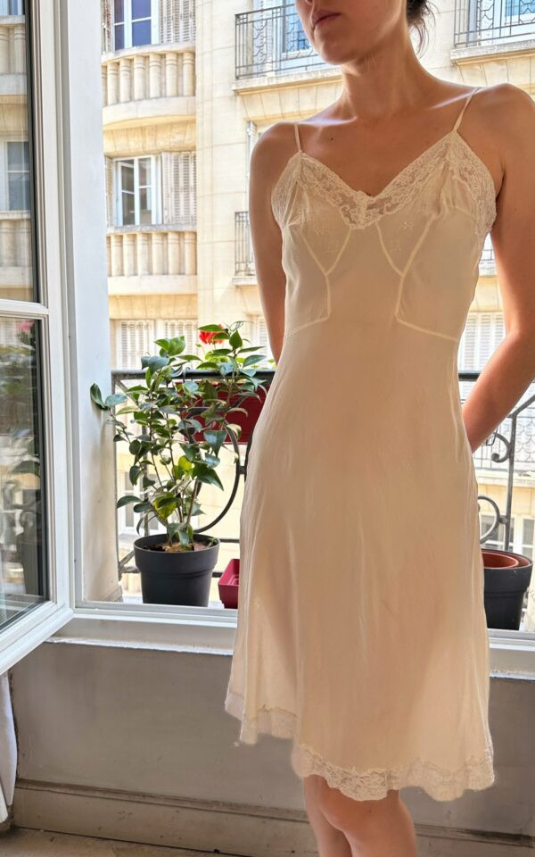 Pure Silk Ivory Slip Dress