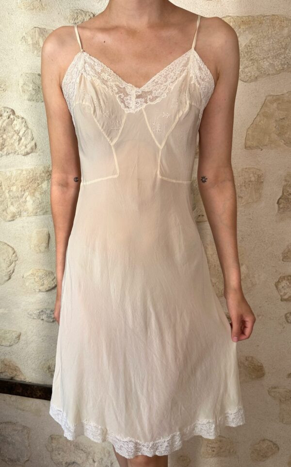 Pure Silk Ivory Slip Dress