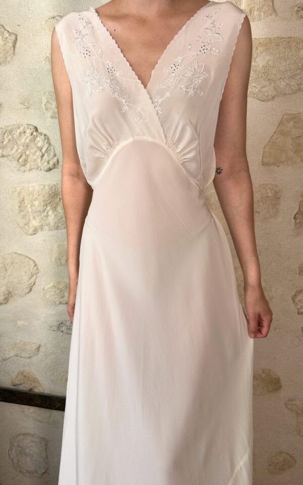 Vintage Bridal Boudoir Silk Dress