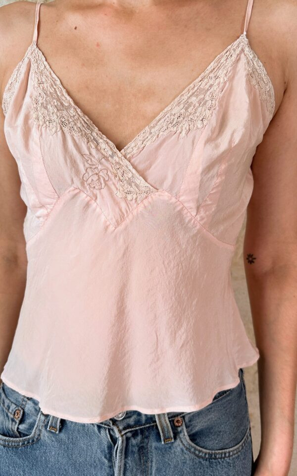 Vintage Pure Silk Rose Top