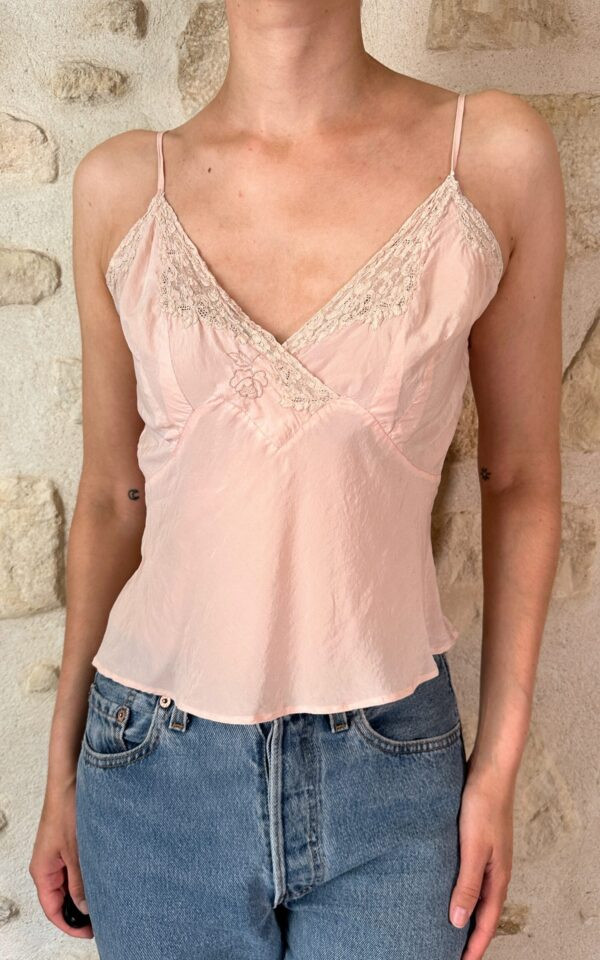 Vintage Pure Silk Rose Top