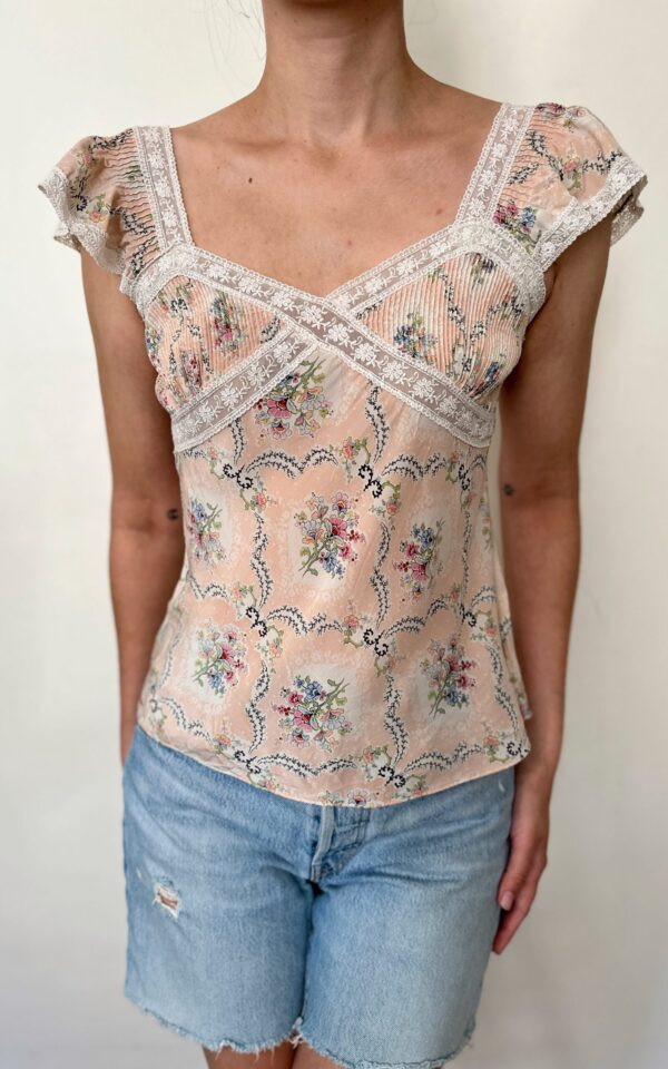 Baby Pink Silk Blouse