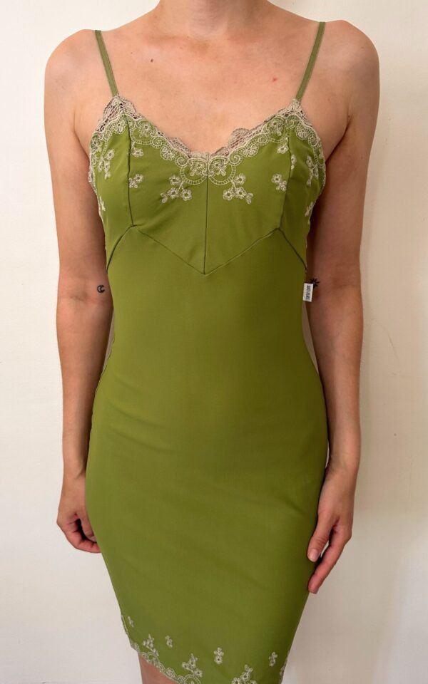 Olive Lace Mini Dress