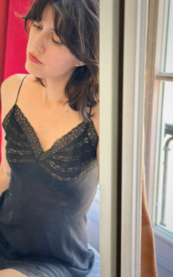 Pure Silk Black Slip Dress