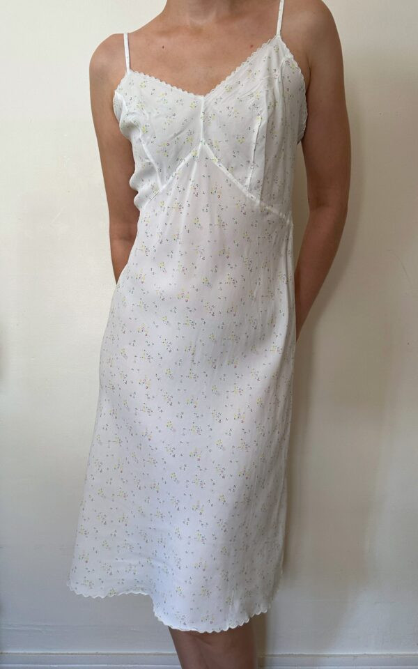 Vintage Floral Print Slip Dress