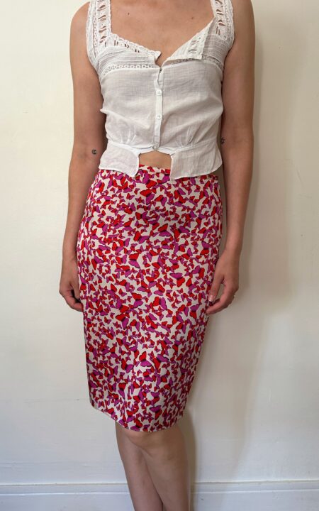 Vintage Silk Butterfly Skirt