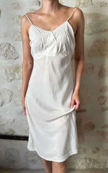 Classic French Silk Slip Dress