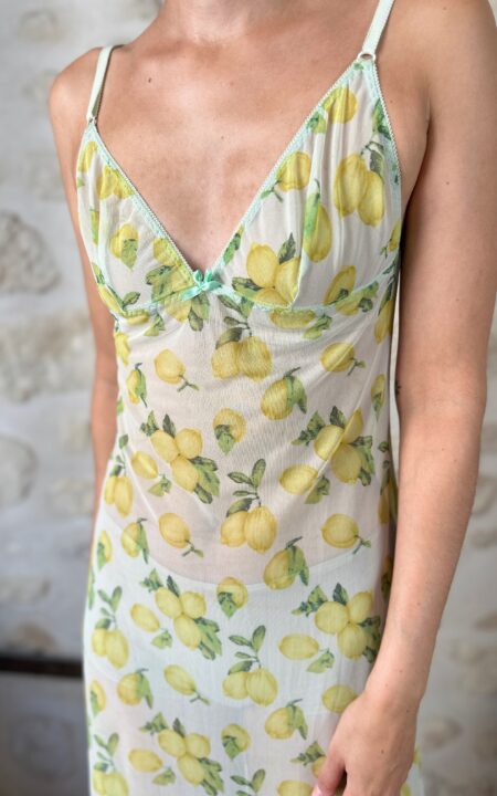 Dolce & Gabbana Lemon Print Slip Dress