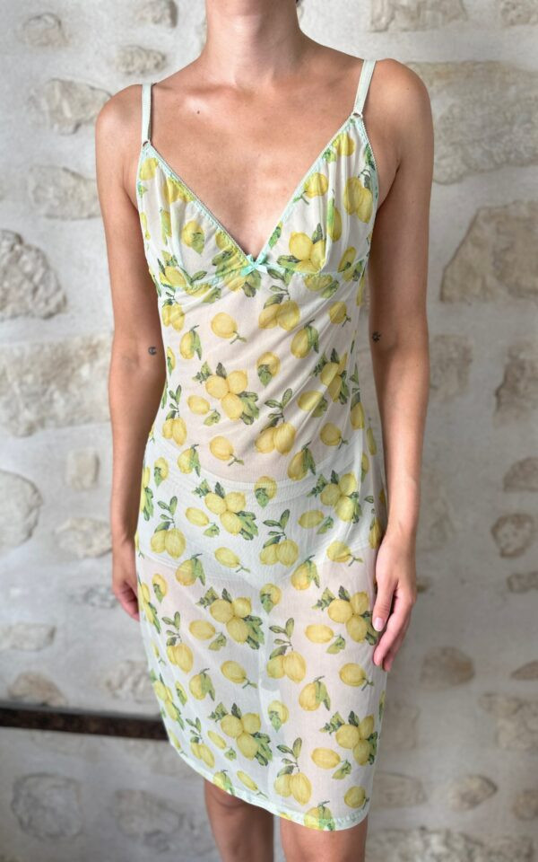 Dolce & Gabbana Lemon Print Slip Dress