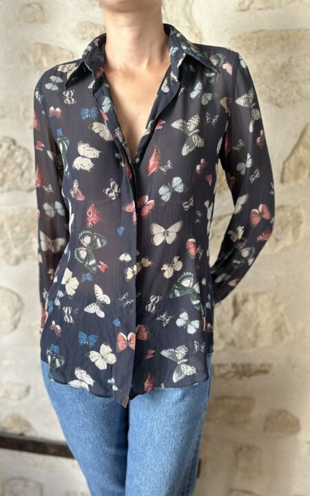 Dolce & Gabbana Silk Butterfly Shirt