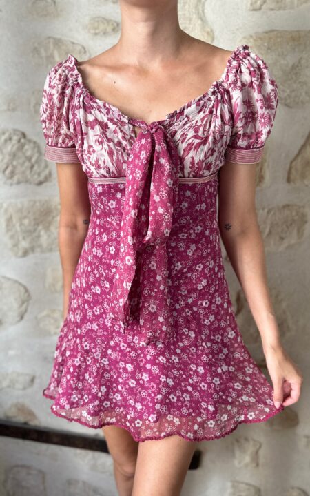 Dolce & Gabbana Silk Mini Boho Dress