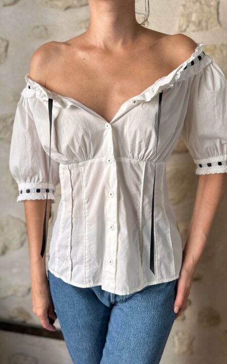 Luisa Spagnoli Milkmaid Blouse