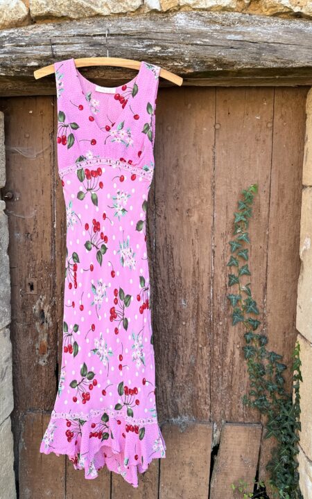 Vintage Maje Cherry Pink Dress