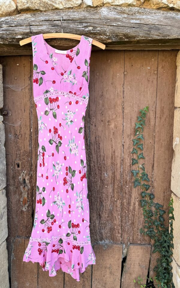 Vintage Maje Cherry Pink Dress
