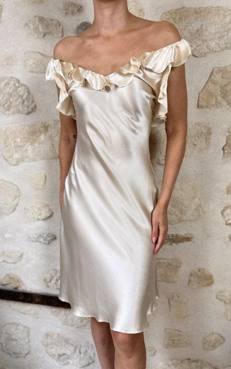 Blugirl Blumarine Silk Ruffle Dress