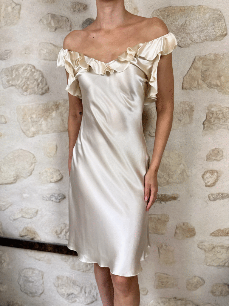 Blugirl Blumarine Silk Ruffle Dress - Amorosa Vintage