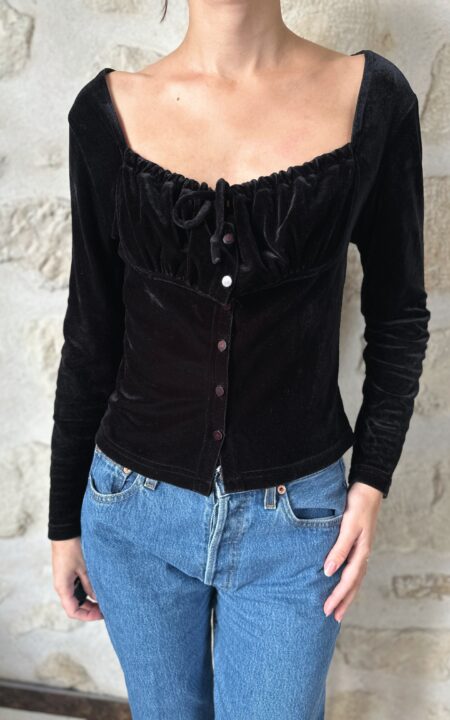 Velvet 90’s Milkmaid Top