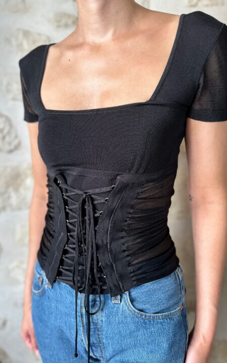 Dolce & Gabbana Lace Up Corset Top