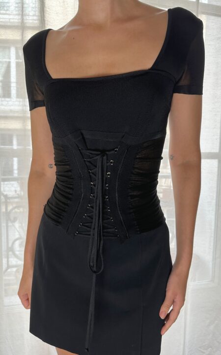 Dolce & Gabbana Lace Up Corset Top