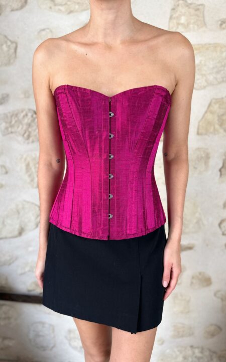 Italian Silk Lace Up Corset