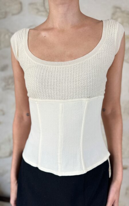 La Perla Knitted Wool Corset Top