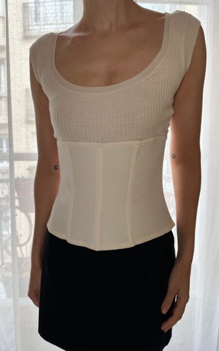 La Perla Knitted Wool Corset Top