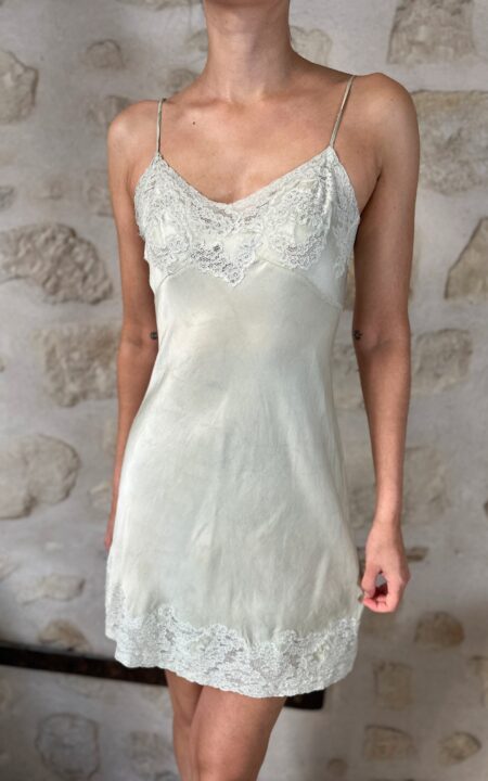 Sage Silk Slip Dress