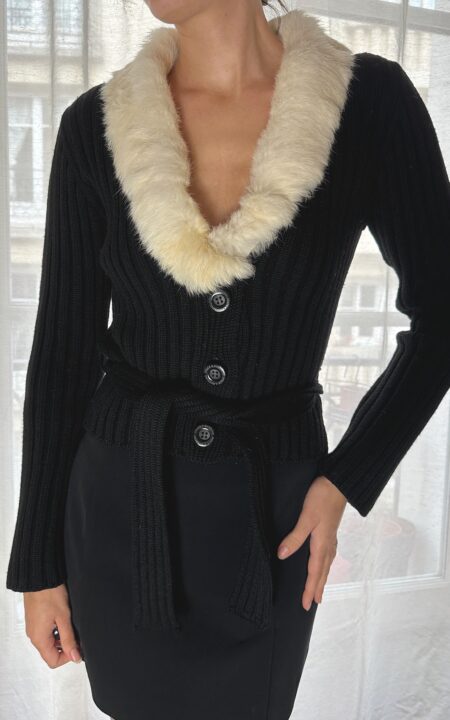 Vintage Dolce & Gabbana Fur Cardigan