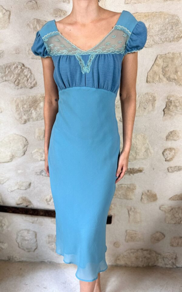 Vintage Patty Shelabarger Silk Princess Dress